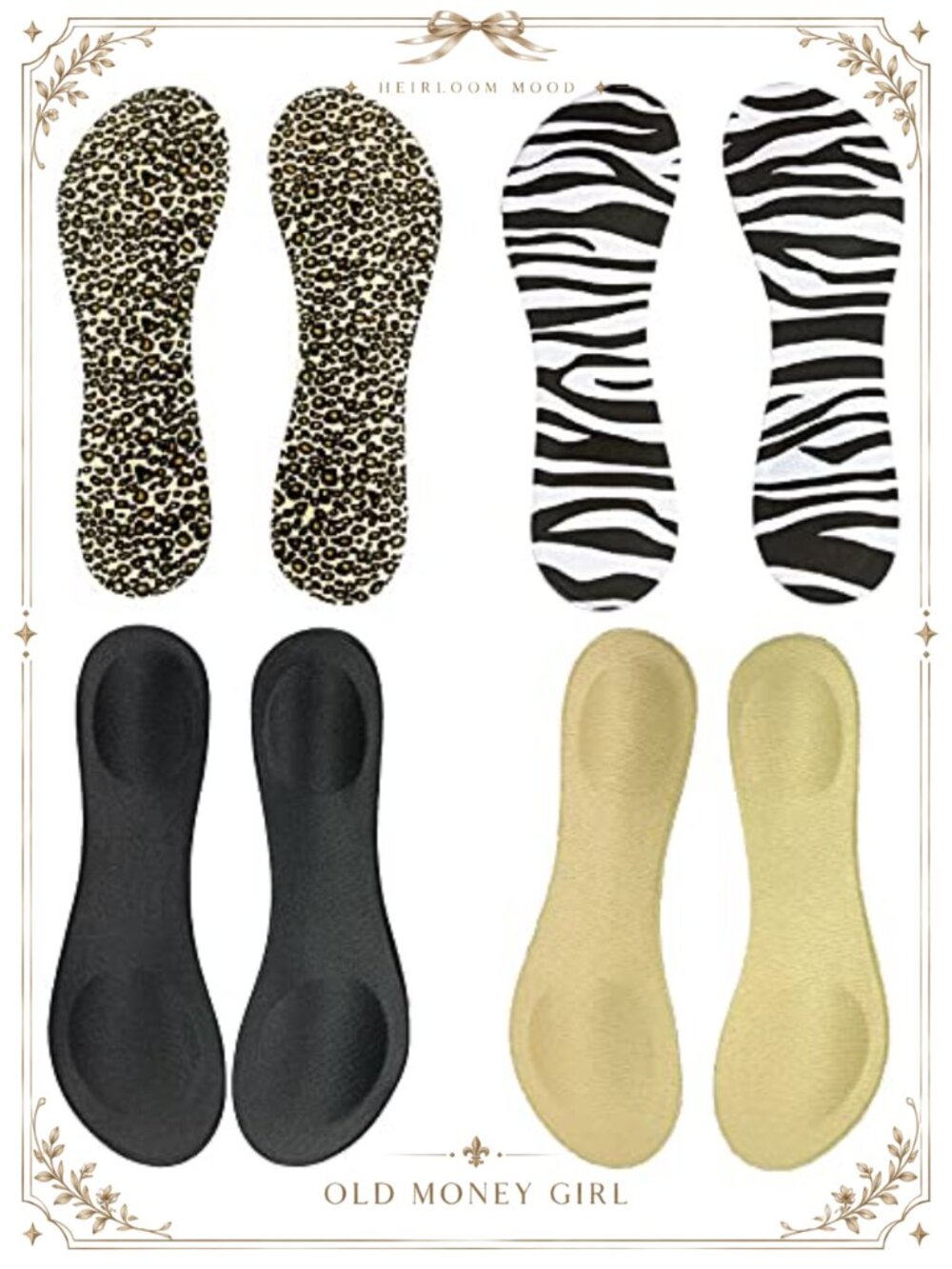 3/4 Length Thin Shoe Insoles for High Heels Cushion Heel Ball Foot Shock